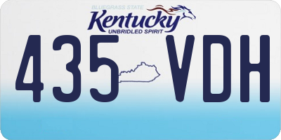 KY license plate 435VDH