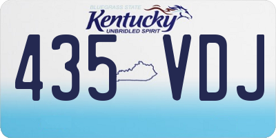 KY license plate 435VDJ