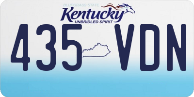 KY license plate 435VDN