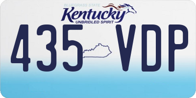 KY license plate 435VDP
