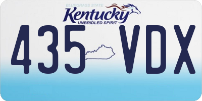 KY license plate 435VDX