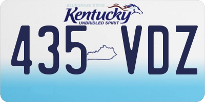 KY license plate 435VDZ