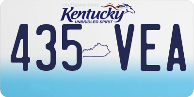 KY license plate 435VEA