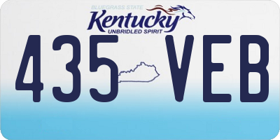 KY license plate 435VEB