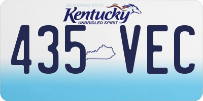 KY license plate 435VEC