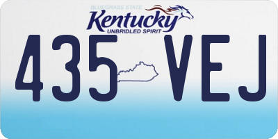 KY license plate 435VEJ