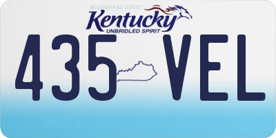 KY license plate 435VEL