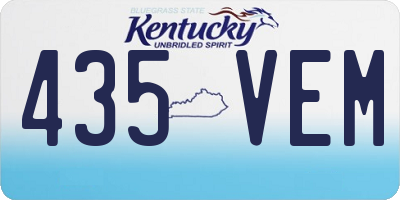 KY license plate 435VEM