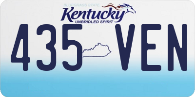 KY license plate 435VEN