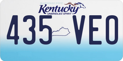 KY license plate 435VEO