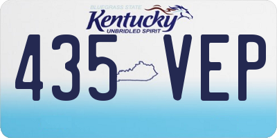 KY license plate 435VEP