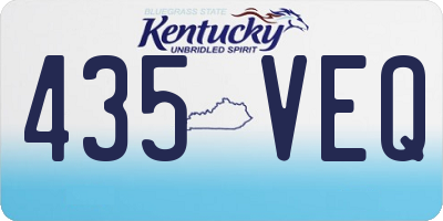 KY license plate 435VEQ