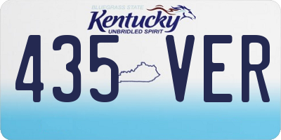 KY license plate 435VER