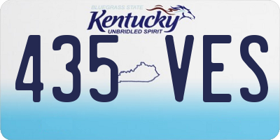 KY license plate 435VES