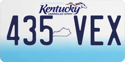 KY license plate 435VEX