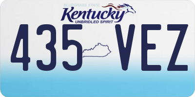 KY license plate 435VEZ