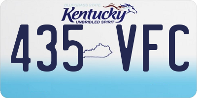 KY license plate 435VFC