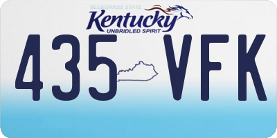 KY license plate 435VFK