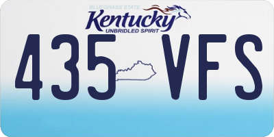 KY license plate 435VFS