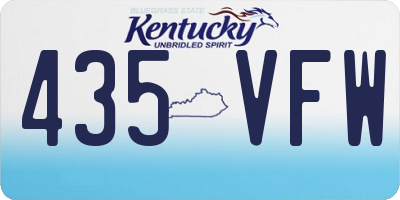 KY license plate 435VFW