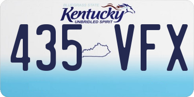 KY license plate 435VFX