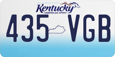 KY license plate 435VGB