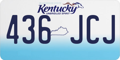 KY license plate 436JCJ