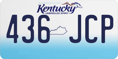 KY license plate 436JCP