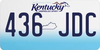 KY license plate 436JDC