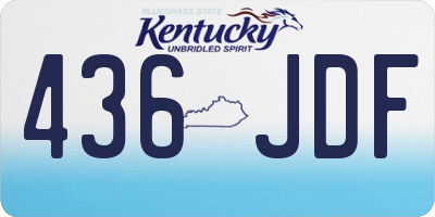 KY license plate 436JDF