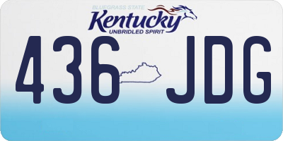 KY license plate 436JDG