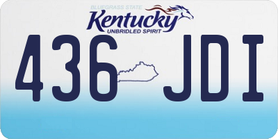 KY license plate 436JDI