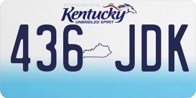 KY license plate 436JDK