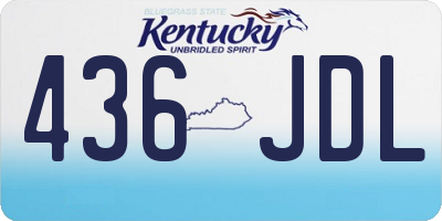 KY license plate 436JDL