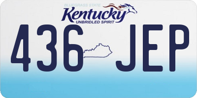 KY license plate 436JEP