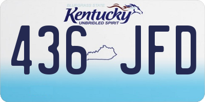 KY license plate 436JFD