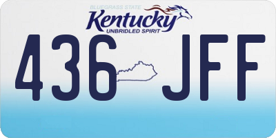 KY license plate 436JFF