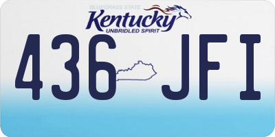 KY license plate 436JFI