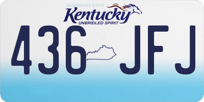 KY license plate 436JFJ