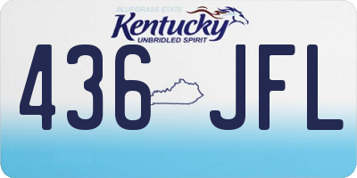 KY license plate 436JFL
