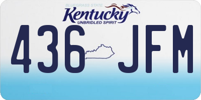 KY license plate 436JFM