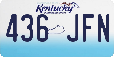KY license plate 436JFN