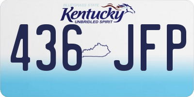 KY license plate 436JFP