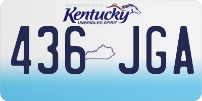 KY license plate 436JGA