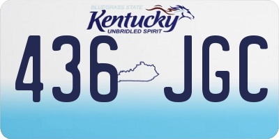 KY license plate 436JGC