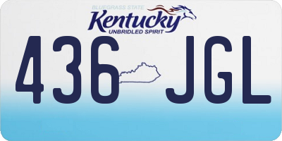 KY license plate 436JGL