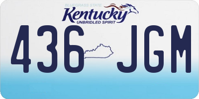 KY license plate 436JGM