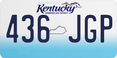 KY license plate 436JGP