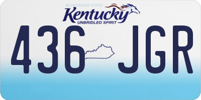 KY license plate 436JGR