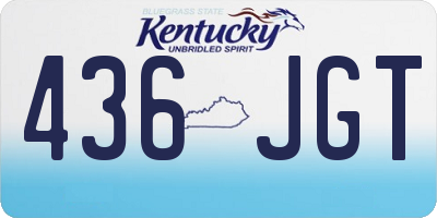 KY license plate 436JGT